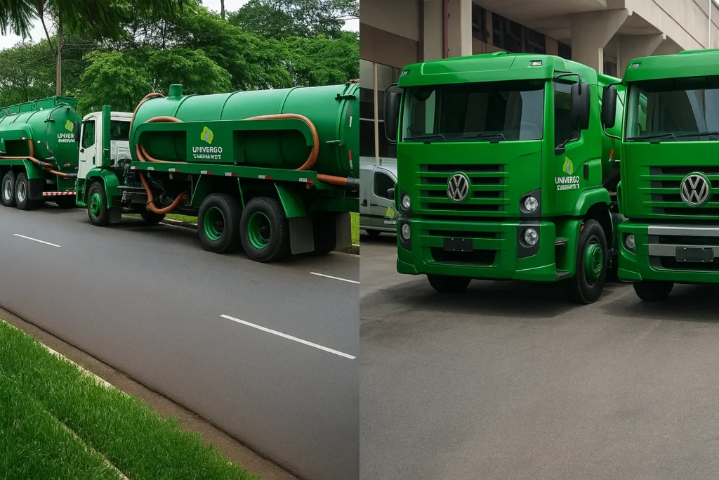 Limpa fossa Guarulhos com caminhão